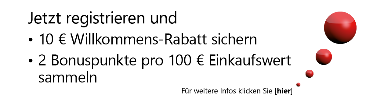 Bonuspunkte für registrierte Kunden